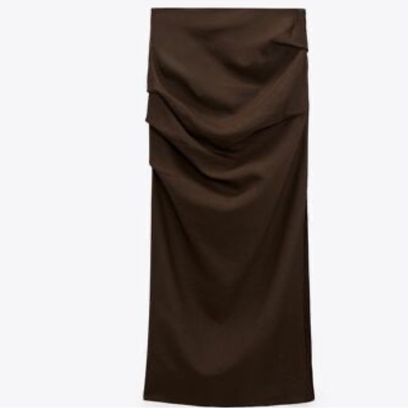 Zara DRAPED MIDI SKIRT - LIMITED EDITION NWT XL - Picture 3 of 6